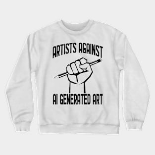 Artists Against AI Generated Art Crewneck Sweatshirt